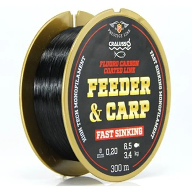 Fir Monofilament Cralusso Feeder&Carp, Negru, 150m