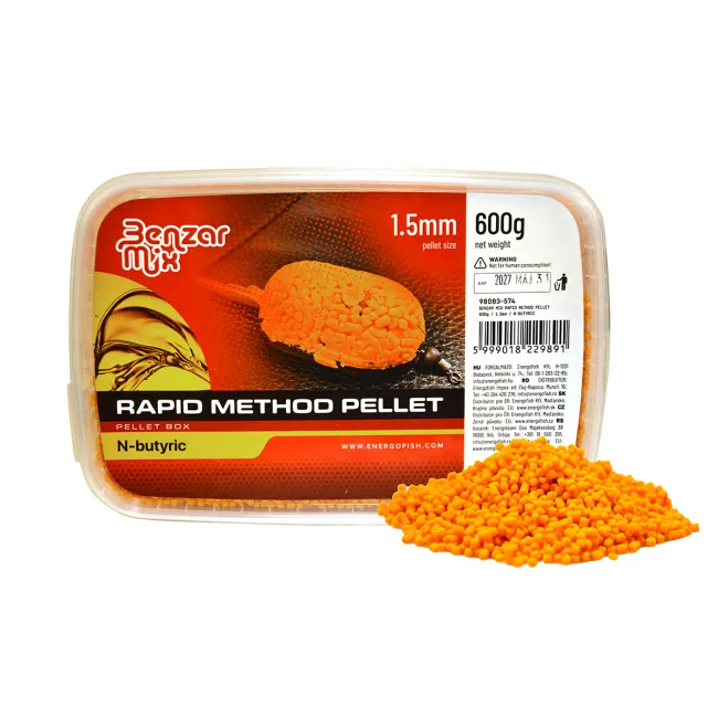 Pelete Benzar Method Rapid, 3.5mm, 600g, Mango Acid N-Butyric