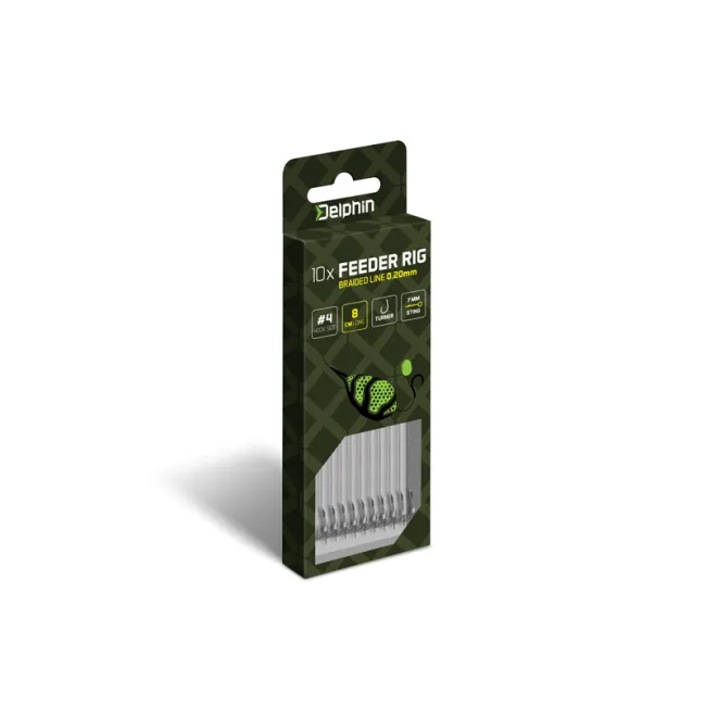 Carlige Legate Feeder Delphin Braided Sting Rig Turner, 10 buc/buc