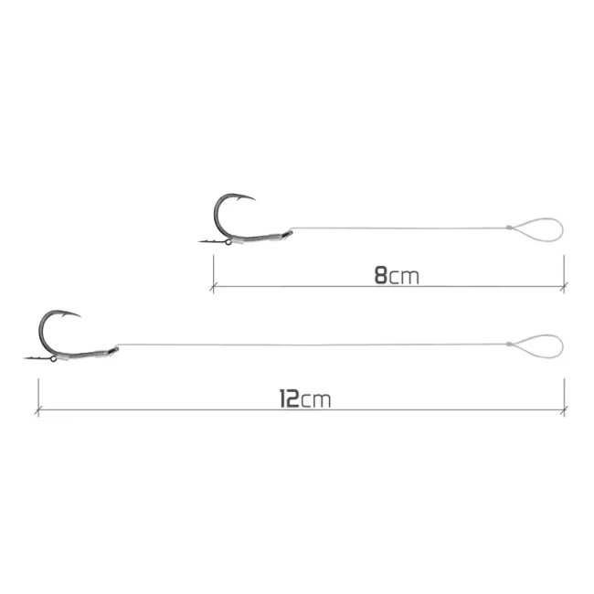 Carlige Legate Feeder Delphin Fluoro Sting Rig Turner, 10 buc/plic