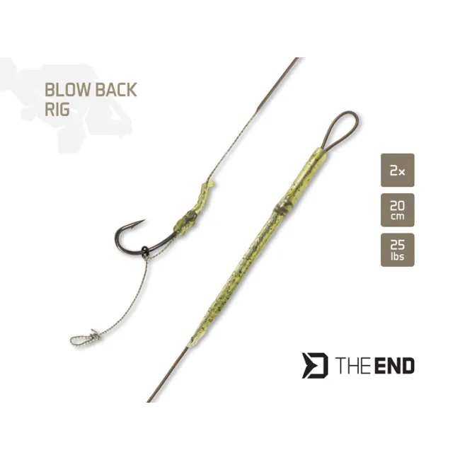 Carlige legate Delphin The End Blow Back Rig, 20cm