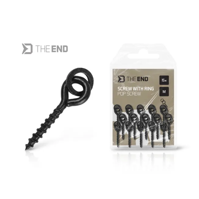 Surub momeala Delphin The End Pop Screw With Ring,15buc/plic