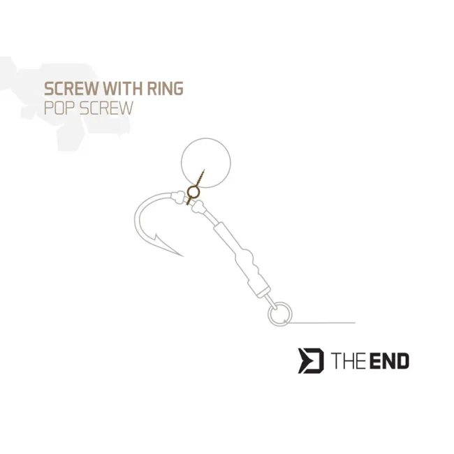 Surub momeala Delphin The End Pop Screw With Ring,15buc/plic