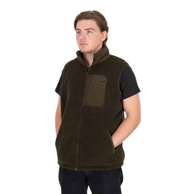 Vesta Fox Olive Sherpa Hybrid Gilet