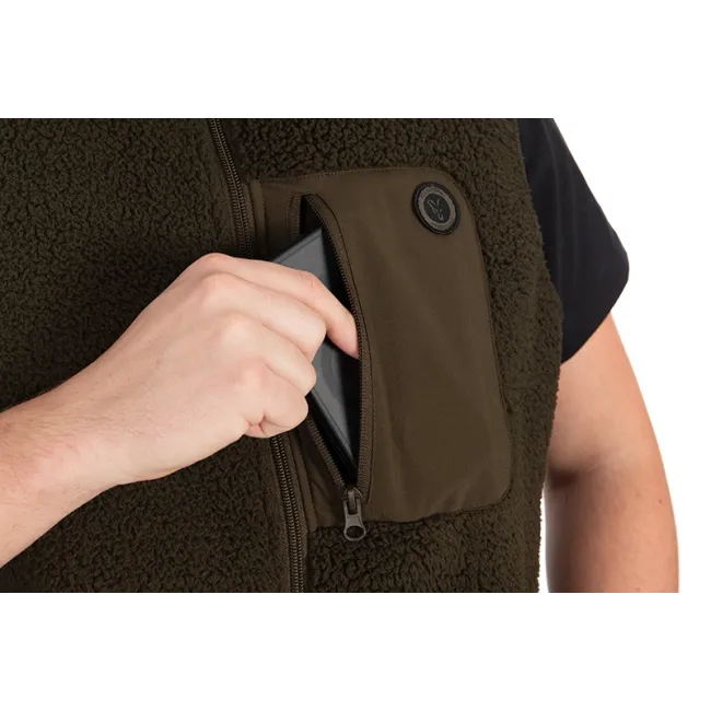 Vesta Fox Olive Sherpa Hybrid Gilet