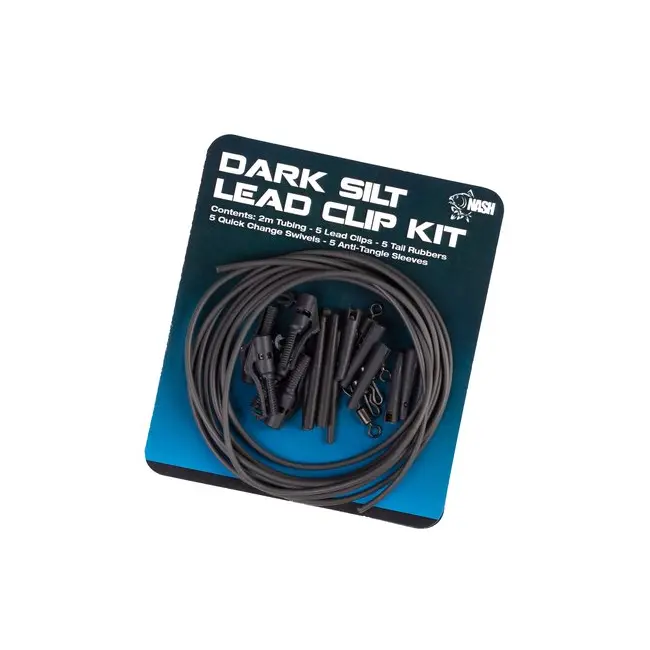 Set accesorii NASH pentru monturi lead clip pack dark silt