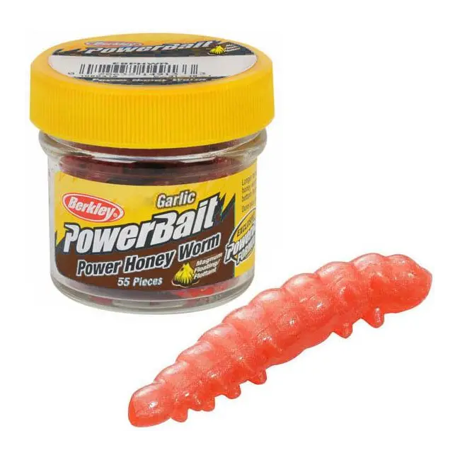 Viermi Artificiali BERKLEY Powerbait Honey Worms, 2.5cm, 55buc/flacon, Portocaliu