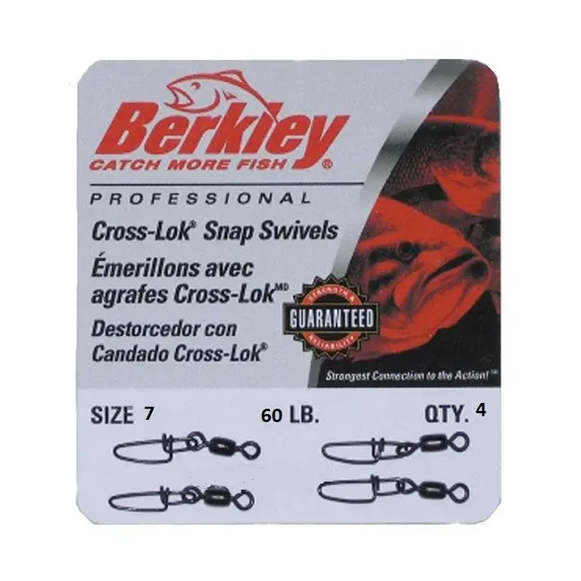 Agrafa cu Vartej BERKLEY Cross-Lok Mc Mahon, Nr.7,60lb(28kg), 4buc/plic