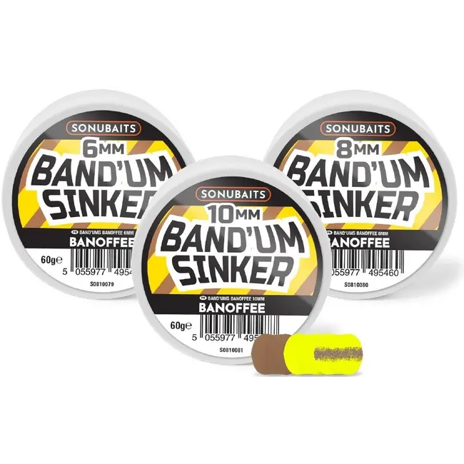 Pelete pentru Carlig SONUBAITS Band'um Sinkers, 10mm, 60g Banoffee