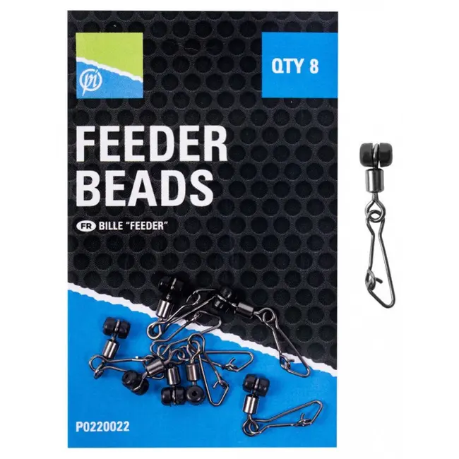 Vartej cu Margea Culisanta si Agrafa Preston Feeder Beads, 8buc/plic