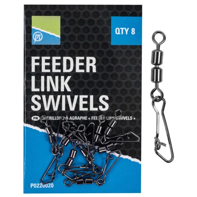 Vartej Dublu cu Agrafa Preston Double Feeder Link Swivels, 8buc/plic