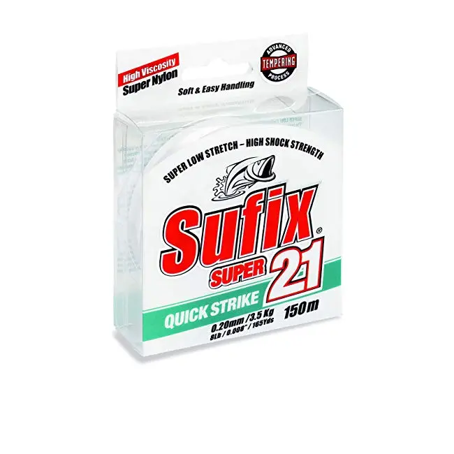 Fir Monofilament Sufix Super 21 Low Stretch, Lo-Vis Green, 300m