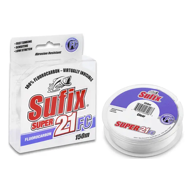 Fir Fluorocarbon Sufix Super 21, Transparent 150m