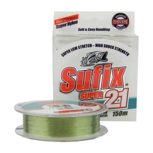 Fir Monofilament Sufix Super 21 Low Stretch, Lo-Vis Green, 300m