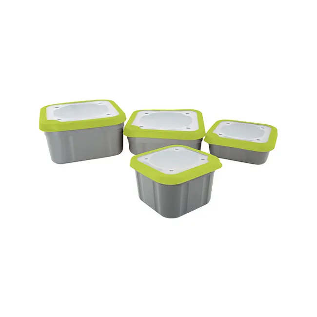 Cutie pentru Momeala Matrix Grey/Lime Bait Boxes Solid Tops