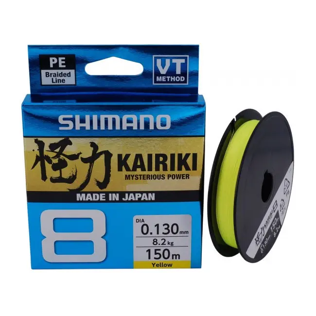 Fir Textil Shimano Kairiki 8 Braided Line, Yellow, 150m