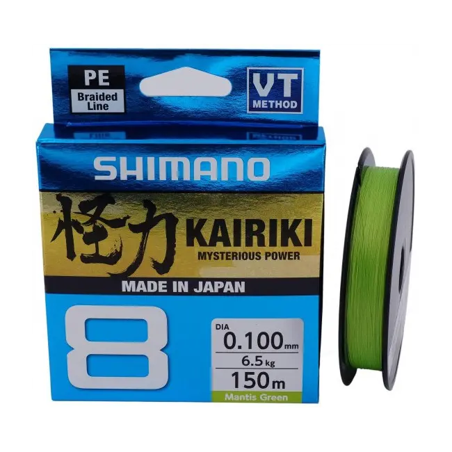 Fir Textil Shimano Kairiki 8 Braided Line, Mantis Green, 150m