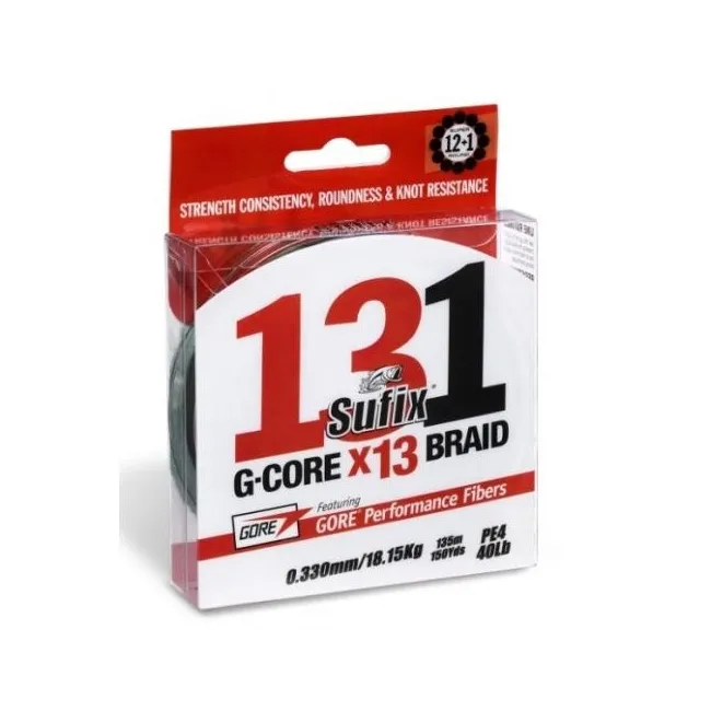 Fir Textil Sufix 131 G-CORE X13 Braid, Neon Chartreuse, 150m