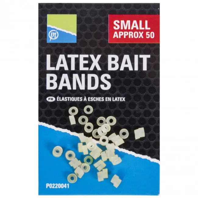 Inele Elastice Preston Latex Bait Bands, Clear, 50buc/Plic
