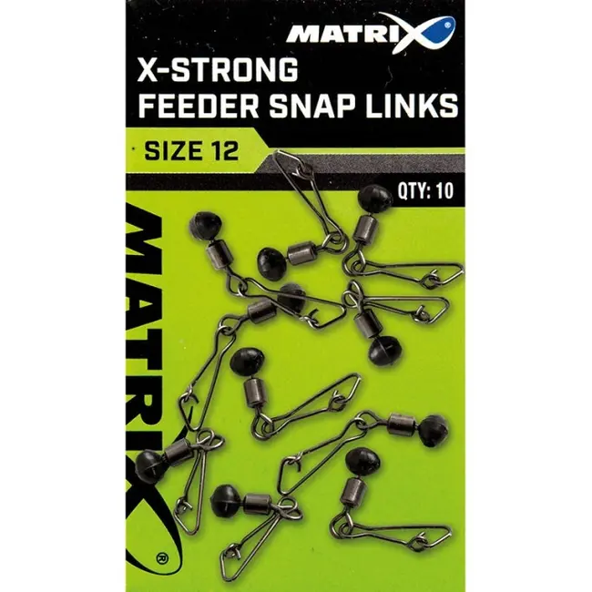 Vartej cu Margea Culisanta si Agrafa Matrix X-Strong Feeder Bead Snap Links, 10buc/plic 