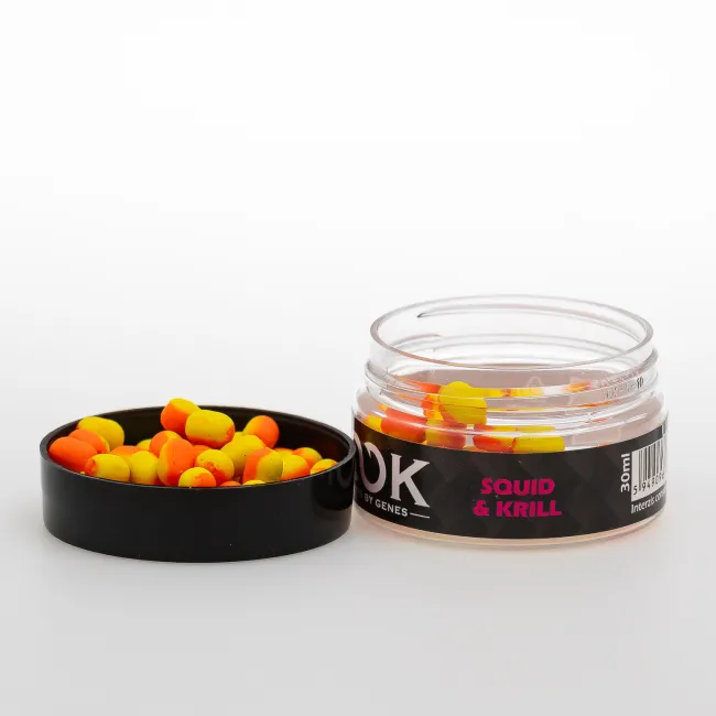 Dumbell Critic Echilibrat HookBaits Dumbell Wafters, 6mm, 15g,Squid&Krill