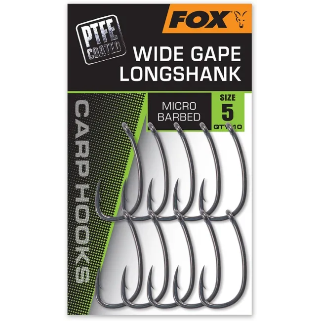 Carlige Fox Super Wide Gape Long Shank Micro Barbed, 10buc/plic