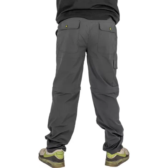 Pantaloni Zip-Off Black Cat Trousers, Grey