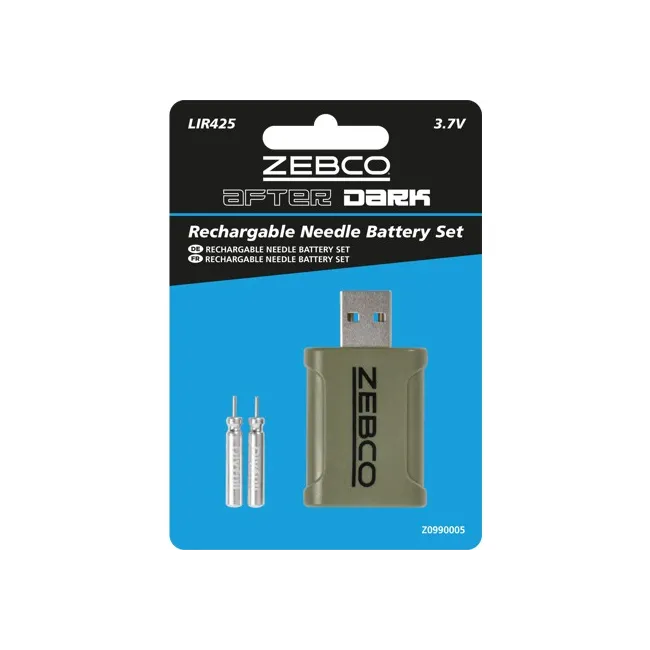 Set Baterii Reincarcabile Zebco After Dark LIR425 3.7V cu Incarcator USB