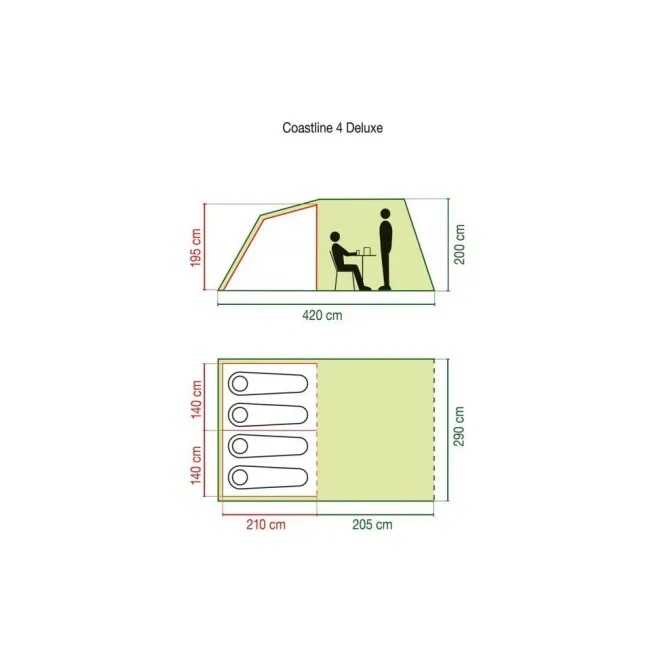 Cort 4 Persoane Coleman Coastline 4 Deluxe