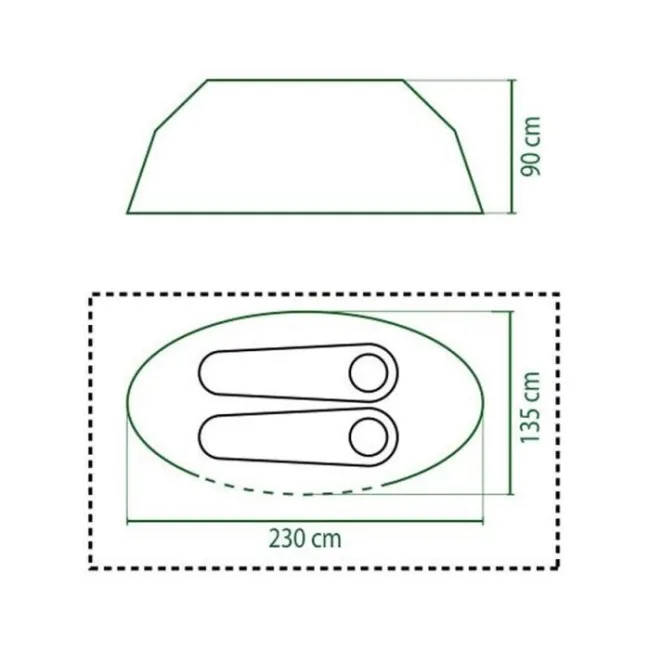 Cort Coleman Fast Pitch Pop Up Galiano, 2 Persoane, 230x135x90cm