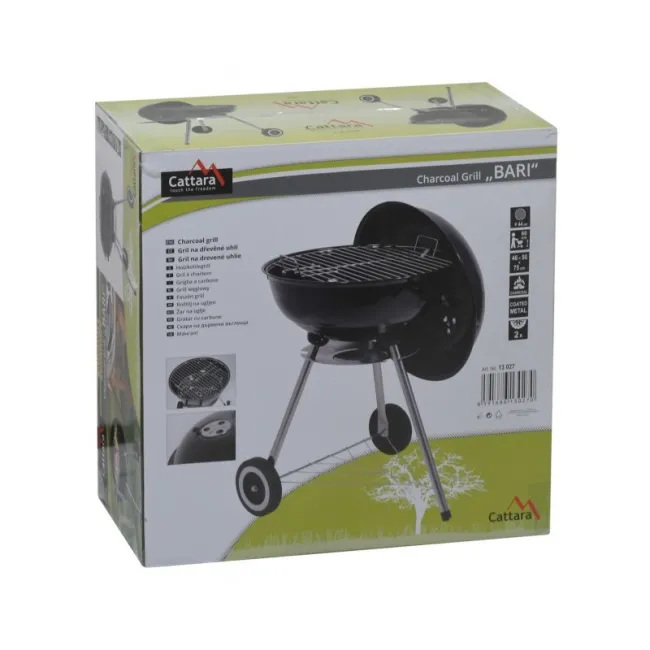 Gratar pe Carbuni Cattara Bari, Mobil cu Capac, 46cm