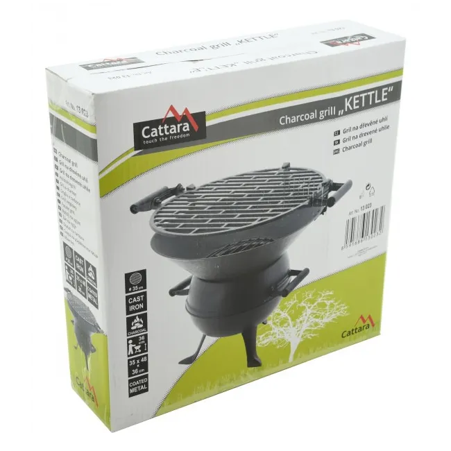Gratar pe Carbuni Cattara KETTLE, Grila din Fonta, 35cm