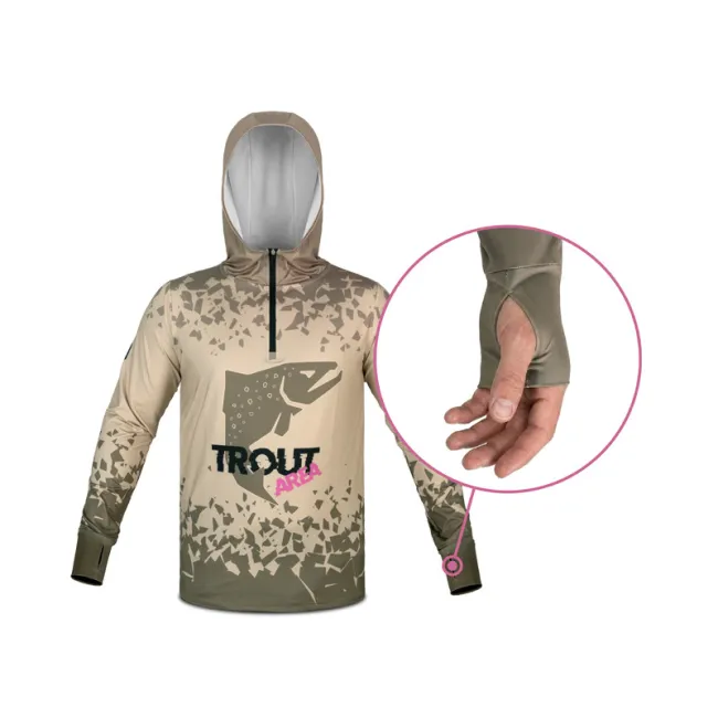 Hanorac cu gluga Delphin UV ARMOR 50+ Trout