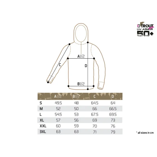 Hanorac cu gluga Delphin UV ARMOR 50+ Trout