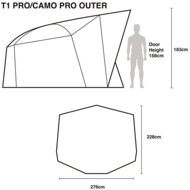 Cort Nash Titan T1 Camo Pro,183 x 276 x 228 cm