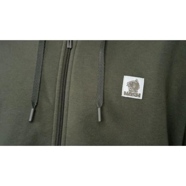 Hanorac Nash Make It Happen Badge Zipped Hoody, Green