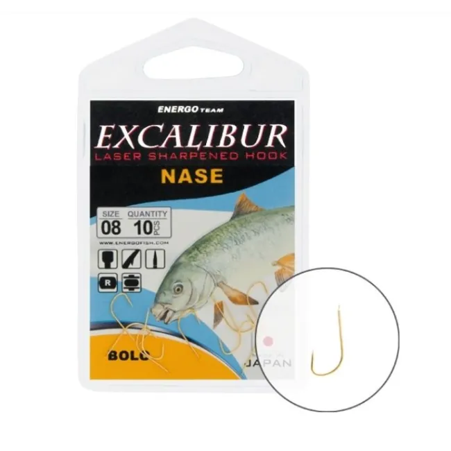 Carlige EnergoTeam Excalibur Nase Bolo Gold 10buc/plic