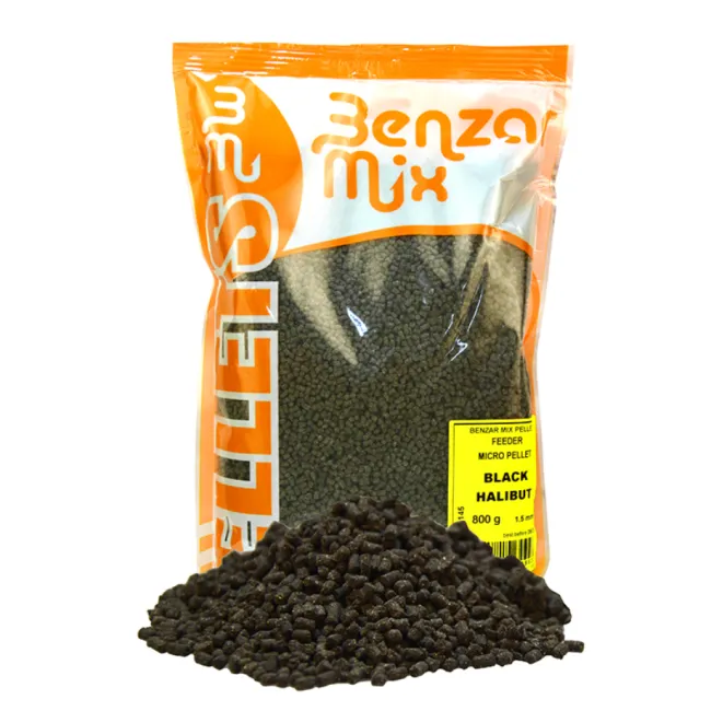 Micropelete Benzar Mix Feeder Micro Pellet, 1.5mm, 800g, Black Halibut