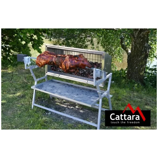 Gratar pe Carbune PIGLET Cattara cu Rotisor Electric, 30kg