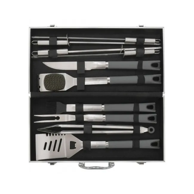 Set ustensile pentru gratar Cattara gama Grey, 11 piese