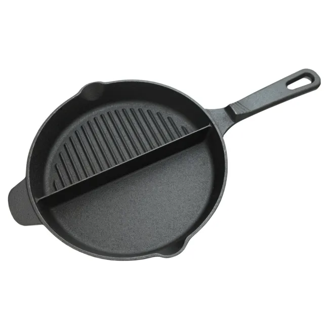 Tigaie fonta Cattara, 25cm, doua compartimente, neteda si grill