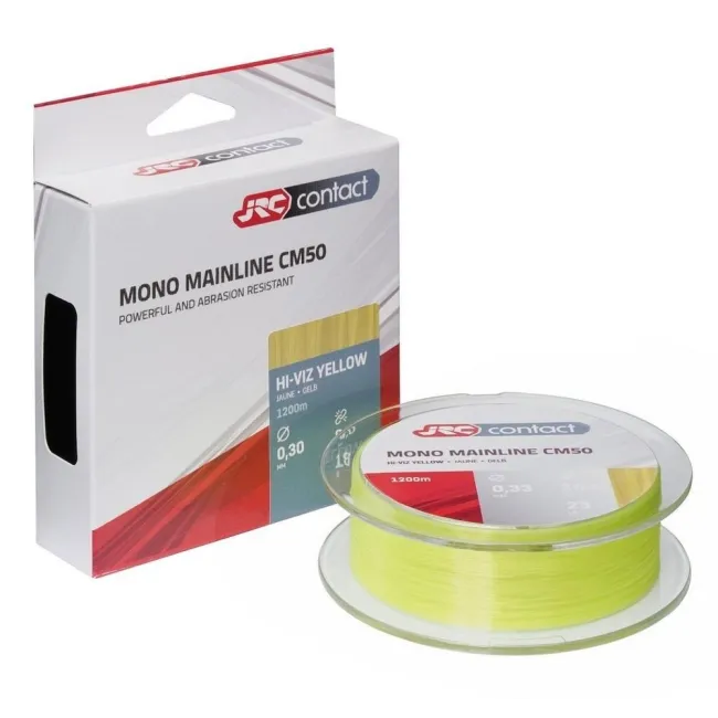 Fir Monofilament JRC Contact CM50, HViz Yellow, 600m