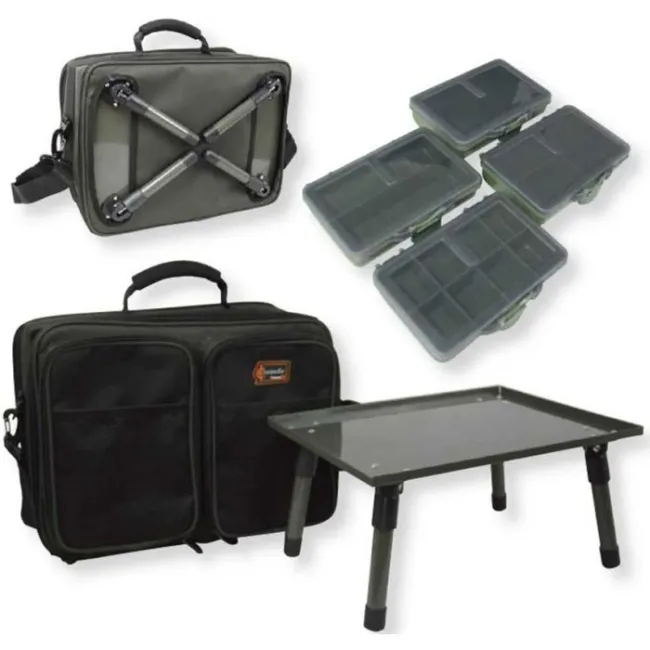Geanta + Masa Monturi + Cutii Accesorii Prologic Cruzade Rig Station, 36x28x21cm