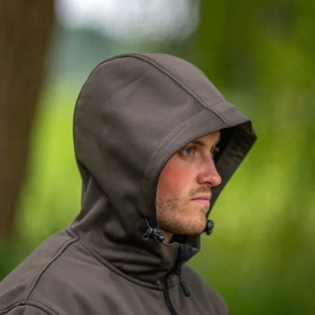 Jacheta Avid Carp Thermite Soft Shell Hoodie, Kaki