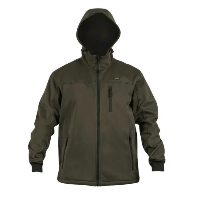Jacheta Avid Carp Thermite Soft Shell Hoodie, Kaki