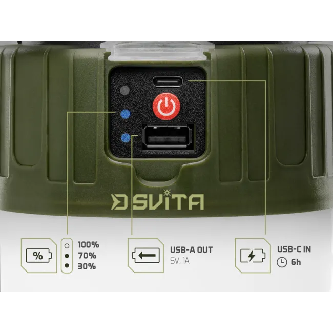 Lampa Camping Delphin Svita, cu Telecomanda, 4W, 180lm, 3600mAh