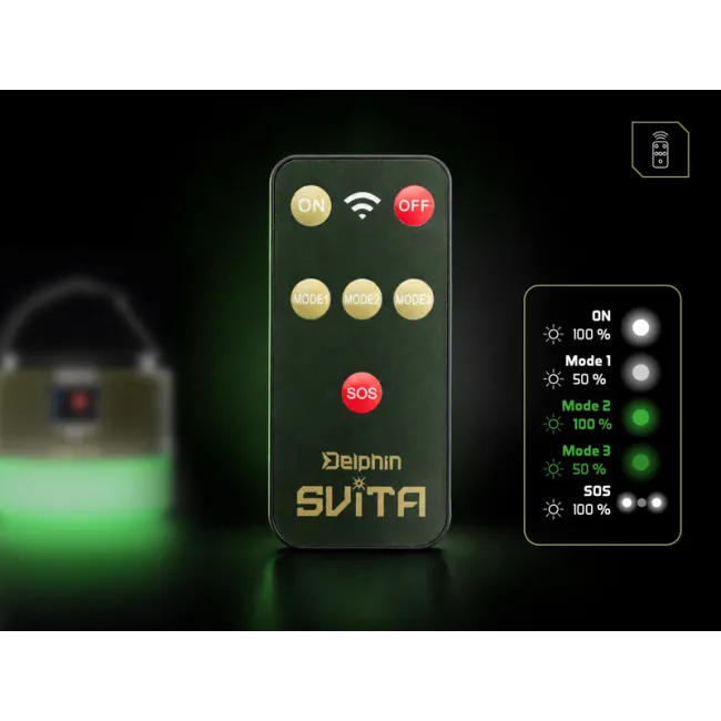 Lampa Camping Delphin Svita, cu Telecomanda, 4W, 180lm, 3600mAh