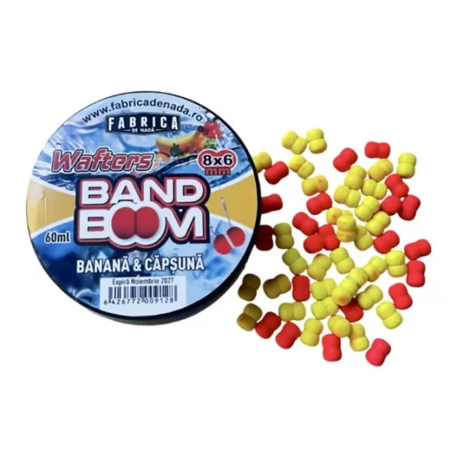 Wafters Band-Boom 8x6 mm Banana & Capsuna, Fabrica de Nada