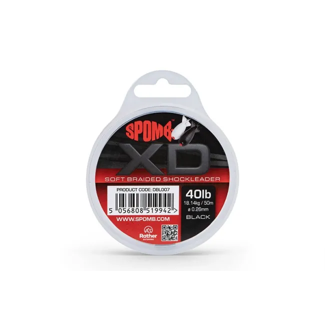 Fir Textil Inaintas Spomb XD Soft Braided ShockLeader, 40lbs, Black,50m