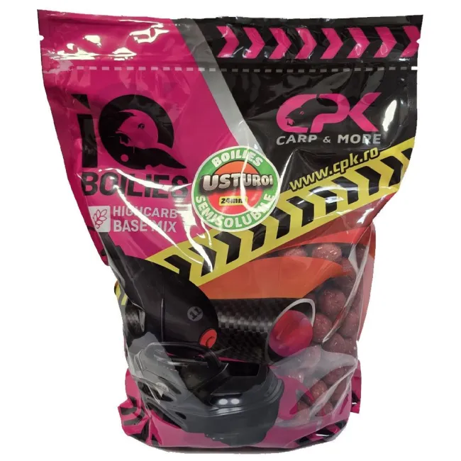 Boilies Semi-Solubil CPK IQ, Usturoi, 20mm, 3kg